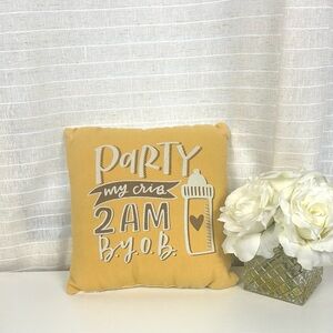 Baby Room Yellow Party Pillow with Fun Design